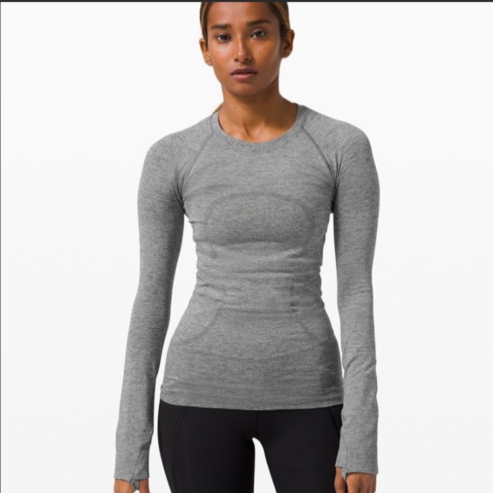 Lululemon Swiftly Tech Long Sleeve Grey Top